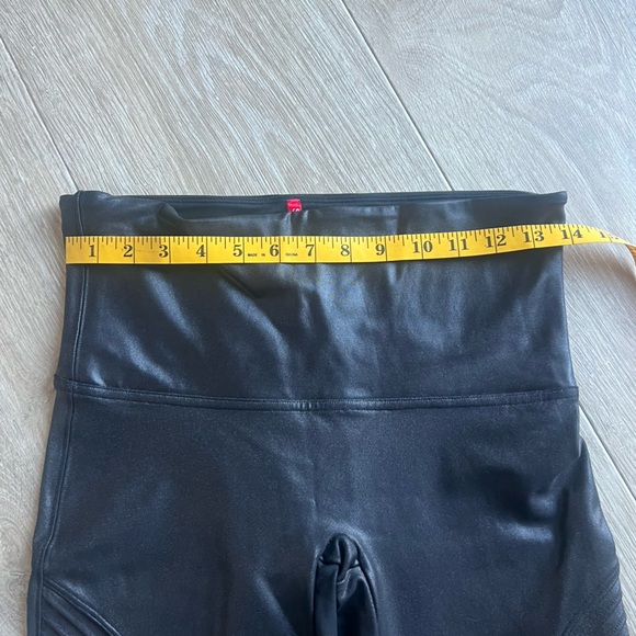 Spanx Black Moto Faux Leather Leggings XL extra large - Picture 7 of 8